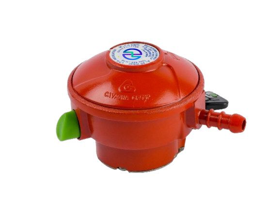 A 90 millibar regulator with a safety valve